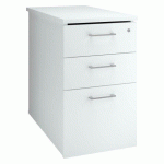 CAISSON HAUTEUR BUREAU BOIS ECLA P 80 CM 3 TIROIRS BLANC