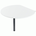 EXTENSION ISIA RONDE + 1 PIED MÉTAL BLANC/ANTHRACITE - MBA