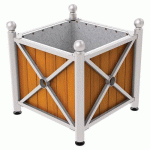 JARDINIÈRE AC/BOIS PROVINCE BOULE 80X80 CM CHÊNE/GRIS 7044 - PROCITY