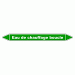 LOT DE 3 - MARQUEUR - TUYAUTERIE EAU CHAUFFAGE BOUCLE - VINYLE LAMINÉ 355 X 37 MM