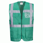 LOT DE 3 - PORTWEST F476 IONA GILET EXECUTIVE VERT BOUTEILLE - TAILLE M