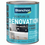 PEINTURE DE RÉNOVATION CUISINE ET BAINS - BLEU CANARD 0,5L BLANCHON