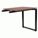 RETOUR P/TABLE OFFICE PRO PIED CARRE 80X60 CM NOYER PIED NOIR