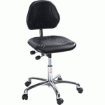 SIÈGE D'ATELIER COMFORT-MEDIUM-ROULETTESEASY ROLLING-NOIR - GLOBAL PROFESSIONAL SEATING