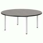 TABLE MALIBU Ø 120 T1 4P STRA BÉTON F186/NOIR BLC 9016
