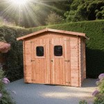 ABRI DE JARDIN DOMMAR - DOUGLAS MADRIERS 28MM - 2.90 X 2.20M - 6.33M² HABRITA