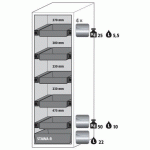 ARMOIRE S-PHOENIX VOL.2-90 S90.196.060.075.FDAC GRIS - ASECOS