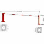 BARRIÈRE MANUELLE POTEAU DOUBLE SERRURE PRINCIPAL-7000 MM - SCHAKE