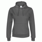 COTTOVER SWEATSHIRT À CAPUCHE FEMME - CERTIFIÉ GOTS ANTHRACITE - TAILLE S