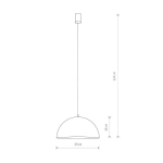 EULUNA SUSPENSION HEMISPHERE HIT S Ø 33 CM NOIRE/LAITON