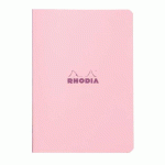 LOT DE 10 - CAHIER PIQUÉ RHODIA COULEURS ROSE14,8X21 CM - ROSE