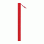 POTELET CARREFOUR Ø76 MM CHAINES 1 ANNEAU ZINC ROUGE 3020 - PROCITY
