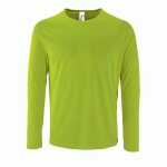 TEE-SHIRT PERSONNALISABLE MANCHE LONGUE DESPORT HOMME EN POLYESTER VERTFLUO