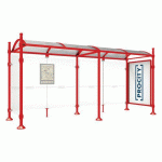 ABRI BUS PROVINCE 5 M VITRINE 1 BARD. LAT. BOULE ROUGE 3020 - PROCITY