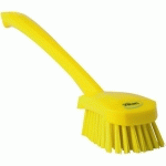 BROSSE À MAIN MANCHE LONG 415 MM DUR JAUNE - VIKAN