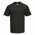 LOT DE 2 - PORTWEST AS20 T-SHIRT ANTISTATIQUE ESD NOIR - TAILLE L