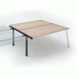 PÔLE DE 2 BUREAUX ECLA CHÊNE CLAIR L 180 X P 80 CM PIÈTEMENT MÉTAL ANTHRACITE - ÉLÉMENT SUIVANT