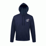 SWEAT-SHIRT AVEC CAPUCHE MIXTE PUBLICITAIRE SOL’S BLEU MARINE - MARQUAGE MULTICOLORE