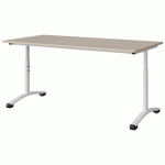 TABLE MALIBU 160X80 T3/T6 DL STR ABS ACACIA/BLC 9016 - MANUTAN EXPERT