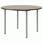 TABLE MALIBU Ø 120 T6 4P STRA ANTIB ACACIA/NOIR GRIS 9006 - MANUTAN EXPERT