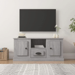 MEUBLE TV SONOMA GRIS 100X35,5X45 CM BOIS D'INGÉNIERIE