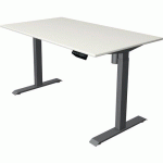 BUREAU RÉGLABLE MOVE 1 - ANTHRACITE - 140X80 CM - BLANC - KERKMANN