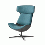 FAUTEUIL LOUNGE CLEO ANTHRACITE - BLEU CLAIR