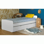PACK LIT LANAI + MATELAS  BLANC 90X190 CM/OPT:MATELAS FEEVAH HR