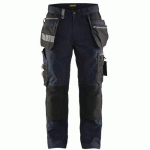 PANTALON DE TRAVAIL ARTISAN STRETCH MARINE FONCÉ/NOIR TAILLE 50L - BLAKLADER