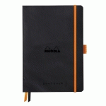 RHODIARAMA GOALBOOK SOUPLE A5 240 PAGES PETITS CARREAUX 5X5 PAPIER IVOIRE 90G - NOIR