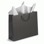 SAC PELLICULÉ MAT NOIR 30X25X10 CM