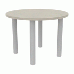 TABLE DE RÉUNION 4 PIEDS Ø 120 CM BÉTON/ALU - QUADRIFOGLIO