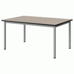 TABLE MALIBU 120X80 T3 4P STRA ANTIB ACACIA/NOIR GRIS 9006