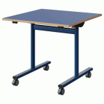 TABLE MALIBU RAB. 80X80 T5 DL STR ALAISÉ BLEU U525/BLEU 5005
