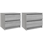 TABLES DE CHEVET 2 PCS SONOMA GRIS 50X39X43,5CM BOIS ING�NIERIE - VIDAXL