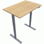 BUREAU MOTORISÉ L120XP80 CM ÉP.25 MM CHÊNE CLAIR/ALU - EOL