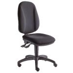 SEPOINT SIÈGE DE BUREAU BIOCONFORT TISSU REMBOURRÉ HAUTEUR AJUSTABLE À ROULETTES HAUTEUR DOSSIER 60 CM NOIR