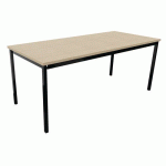TABLE DE RÉUNION TREFF 180 X 80 CHÊNE DE FIL/ NOIR