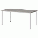 TABLE MALIBU 160X80 T5 4P STRA ABS BÉTON F186/BLC 9016