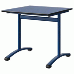 TABLE MALIBU 80X80 T6 DL STRA ANTIB BLEU U525/NOIR BLEU 5005 - MANUTAN EXPERT