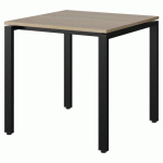 TABLE MALIBU 80X80 T6 SOUDÉ STR ABS CHÊNE 1146/NOIR 9005 - MANUTAN EXPERT
