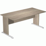 BUREAU DROIT PIEDS L FAST - 160 CM - CHÊNE - CHÊNE