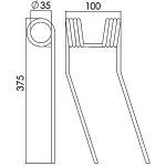 DENT GAUCHE KH2/4 06580391 ORIGIN.FAHR