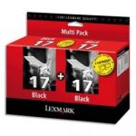 LEXMARK TWIN PACK CARTOUCHES JET D'ENCRE NOIR 17 80D2954