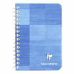 LOT DE 5 - CARNET SPIRALE CLAIREFONTAINE METRIC 9 X 14 PETITS CARREAUX 100 PAGES