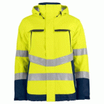 PROJOB 6441 PARKA DOUBLEE - EN ISO 20471 CLASSE 3 EN 343 CLASSE 3/1 JAUNE/MARINE - TAILLE S