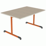 TABLE BANDANA 120X80 T4 DL STR POLY. ÉRABLE G. BEIGE/PAPAYE - MOBIDECOR