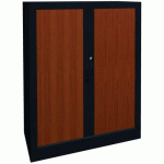 ARMOIRE À RIDEAUX 80 X 102 CM MERISIER/ANTHRACITE - MANUTAN COLLECTIVITÉS