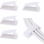 CCYKXA - LOT DE 50 CLIPS DE GESTION DE CÂBLES AUTO-ADHÉSIFS (BLANCS), ORGANISATEURS DE CÂBLES, CLIPS DE FIL, SUPPORT DE CORDON POUR TV, PC, CÂBLE