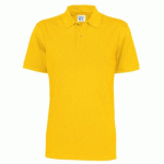 COTTOVER POLO MANCHES COURTES HOMME - CERTIFIÉ GOTS JAUNE - TAILLE L